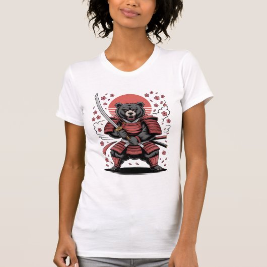 Samurai Bear Women’s Slim Fit Tee T-shirt (Voorkant)