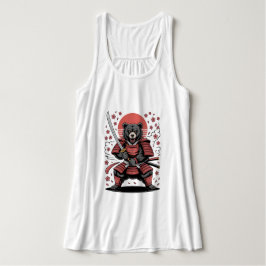 Samurai Beer Canvas Flowy Racerback Tank Top