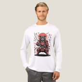 Samurai Beer Tri-blend T-shirt met lange mouwen (Voorkant)