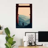 Samurai Berg Poster Eenzame Zwaardvechter, Torii (Thuiskantoor)