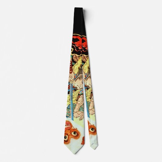 SAMURAI BESTRIJDT GELD STROPDAS (Voorkant)