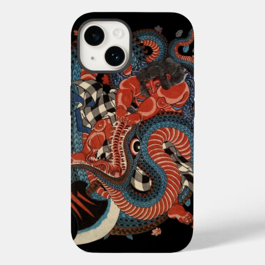 SAMURAI BESTRIJDT GIANT SNAKE Case-Mate iPhone CASE (Achterkant)