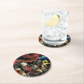 SAMURAI BESTRIJDT GIANT SNAKE TOAD RONDE KARTONNEN ONDERZETTER (Insitu)