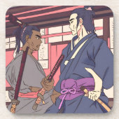 samurai bier onderzetter (Voorkant)