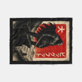 Samurai Bigfoot Graphic Tee Japanese Vintage  Fleece Deken (Voorkant (Horizontaal))