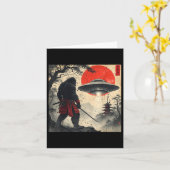 Samurai Bigfoot Japans Ufo Graphic Ukiyo Kaart (Gele Bloem)