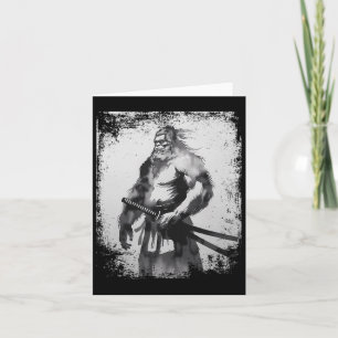Samurai Bigfoot Japanse kunst Anime Kaart