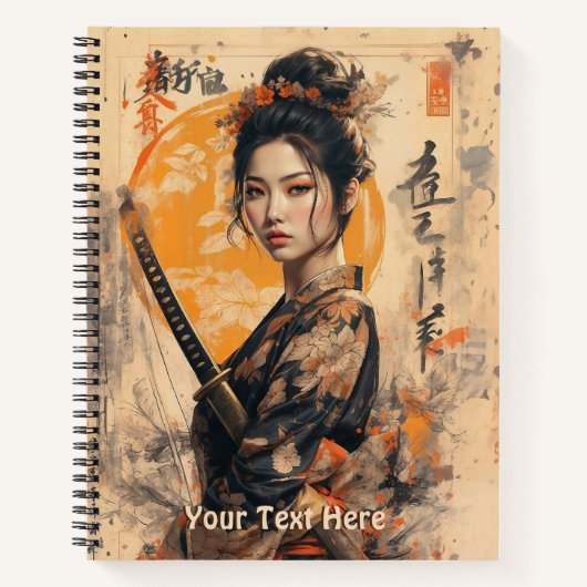 Samurai Bloom: Spiraal Notitieboek (Voorkant)