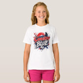 Samurai Blue - Japan Voetbalcultuur T-shirt (Voorkant volledig)