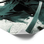 Samurai Bowing met Serene Gaze Poster (Hoek)