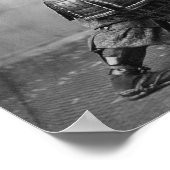 Samurai Brandishu zijn zwaard - Japanse geschieden Poster (Hoek)