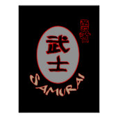 Samurai Brave Warrior Bushido Glossy Poster (Voorkant)