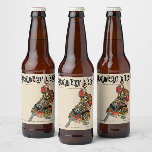 Samurai Brew bier flesetiket Etiket (Flessen)