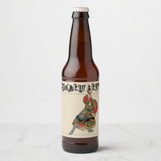 Samurai Brew bier flesetiket Etiket (Voorkant)