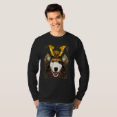 Samurai Bull Terrier Bully Hond Japans Krijger T-shirt (Voorkant volledig)