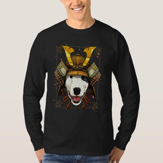 Samurai Bull Terrier Bully Hond Japans Krijger T-shirt (Voorkant)
