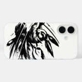 Samurai Bunny Zwarte Inkt Krijger Konijn Case-Mate iPhone Case (Achterkant (horizontaal))