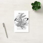 Samurai Bunny Zwarte Inkt Krijger Konijn Post-it® Notes (Kantoor)