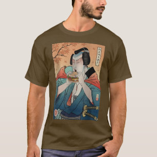 Samurai & Burger Fast Food Ukiyoe (2) T-shirt