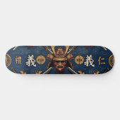 Samurai Bushido Code Deugden Naadloos Patroon Persoonlijk Skateboard (Horizontaal)