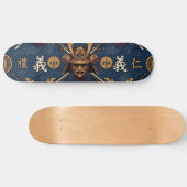 Samurai Bushido Code Deugden Naadloos Patroon Persoonlijk Skateboard (Horizontaal)