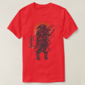 Samurai Bushido Code Japanese Warrior Kanji Retro T-shirt (Design voorkant)