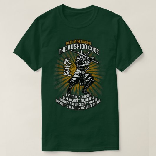 Samurai Bushido Code, Samurai Virtues (2) T-shirt (Design voorkant)