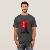 Samurai Bushido Discipline Japanese Red Sun T-shirt (Voorkant volledig)