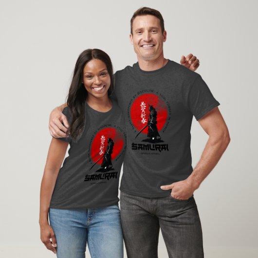 Samurai Bushido Discipline Japanse Rode Zon T-shirt (Unisex)