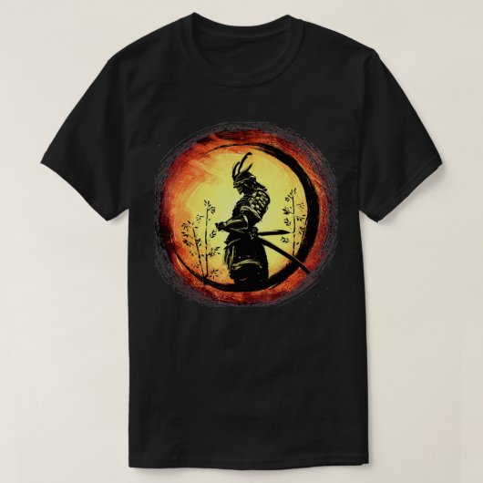Samurai Bushido Japan Warrior Japanese Retro Art T-shirt (Design voorkant)