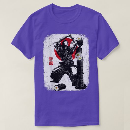 Samurai Bushido Sushi Roll Japans eten T-shirt (Design voorkant)