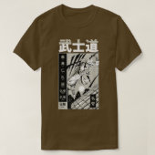 Samurai Bushido Sword Japan Illustratie Roof C T-shirt (Design voorkant)