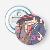 samurai button flesopener (Voorkant)