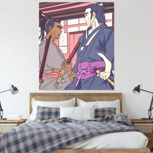 samurai canvas afdruk (Insitu (Slaapkamer))