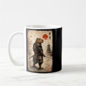Samurai capybara grappige capybara vintage grafiek koffiemok (Links)