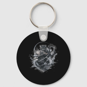 Samurai Cat Anime Japanse Ninja Warrior Esthetisch Sleutelhanger