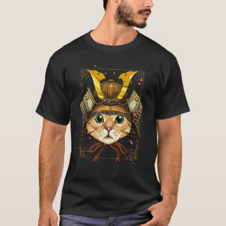 Samurai Cat Armor Japanse Warrior Bushido Japan T-shirt