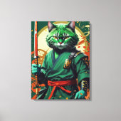 Samurai cat canvas afdruk (Voorkant)
