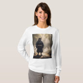 Samurai Cat - Eervolle Japanse Feline Warrior T-shirt (Voorkant volledig)