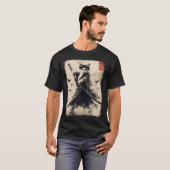 Samurai Cat Graphic T-shirt Warrior Japans A (Voorkant volledig)
