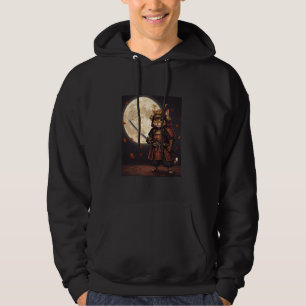 Samurai Cat Graphic, Warrior, Japanse kunst Hoodie
