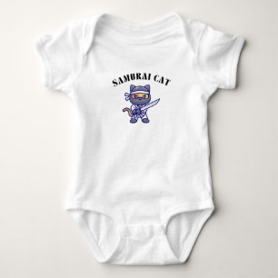 Samurai Cat - Grappig Warrior Feline Design Romper