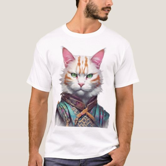 Samurai Cat Guardian T-shirt (Voorkant)
