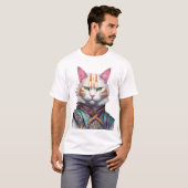 Samurai Cat Guardian T-shirt (Voorkant volledig)