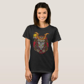Samurai Cat Japan Kat Warrior 1 T-shirt (Voorkant volledig)