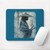 Samurai Cat Japanese Art Anime Men Women Kids Grap Muismat (Met muis)