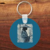 Samurai Cat Japanese Art Anime Men Women Kids Grap Sleutelhanger (Voorkant)