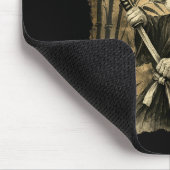 Samurai Cat Japanese Art Men Boys Funny Graphic Te Muismat (Hoek)