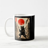 Samurai Cat Japanese Mens Boys Kids Graphic Anime  Koffiemok (Links)