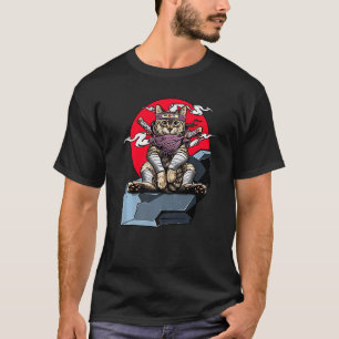 Samurai Cat Japans Katana Warrior Ninja Sword Vi T-shirt